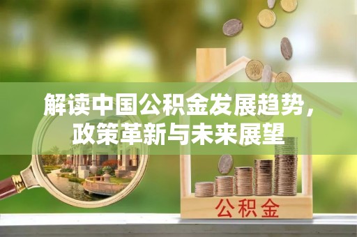 义竹解读中国公积金发展趋势，政策革新与未来展望