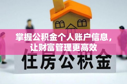 义竹掌握公积金个人账户信息，让财富管理更高效