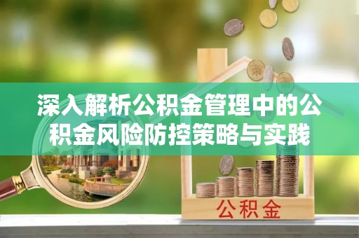 义竹深入解析公积金管理中的公积金风险防控策略与实践