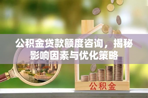 义竹公积金贷款额度咨询，揭秘影响因素与优化策略