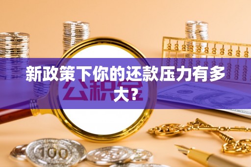义竹新政策下你的还款压力有多大？